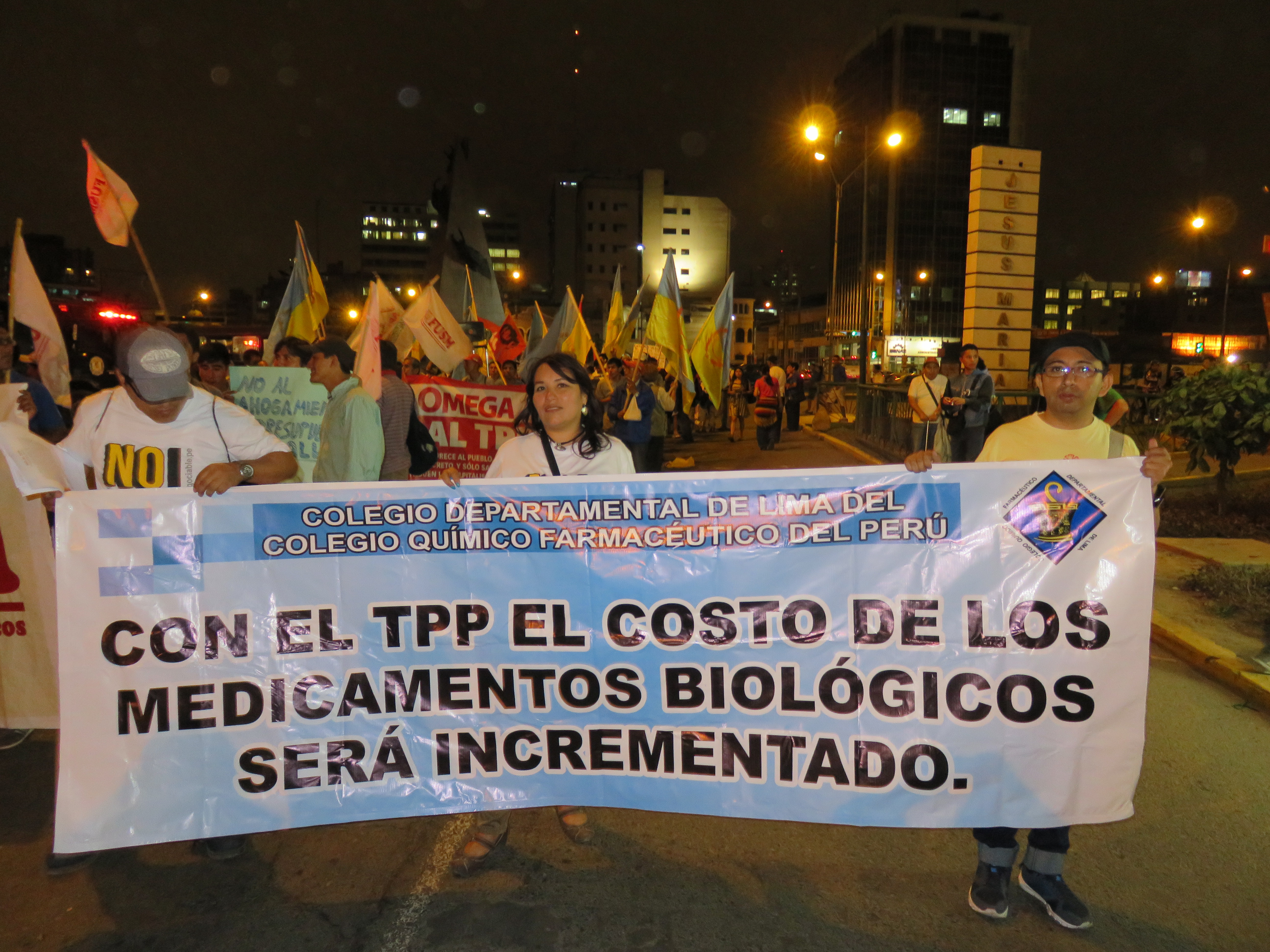 Marcha contra el TPP en Lima / Fotos: Marlon Castillo 